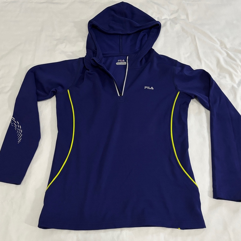 Fila Purple Hoodie with Lime Highlights 12